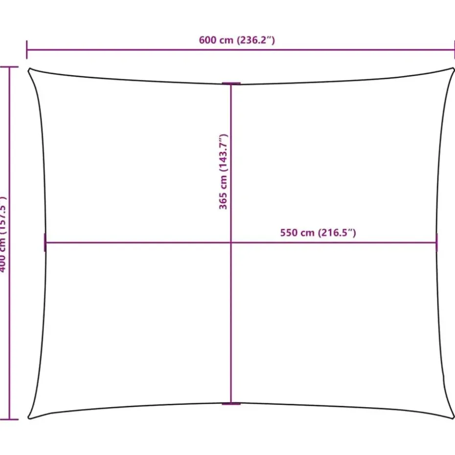 vidaXL - Zonnezeil - Beige - 4 x 6 m