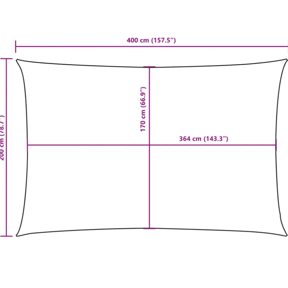 vidaXL - Zonnezeil - Beige - 2 x 4 m