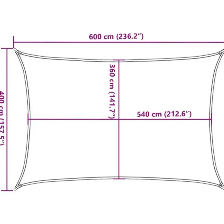 vidaXL - Zonnezeil - Beige - 4 x 6 m