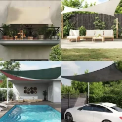 vidaXL - Zonnezeil - Beige - 3.6 x 3.6 x 3.6 m