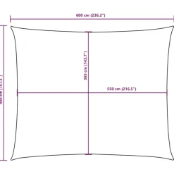 vidaXL - Zonnezeil - Bruin - 4 x 6 m