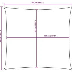 vidaXL - Zonnezeil - Crème - 3.6 x 3.6 m