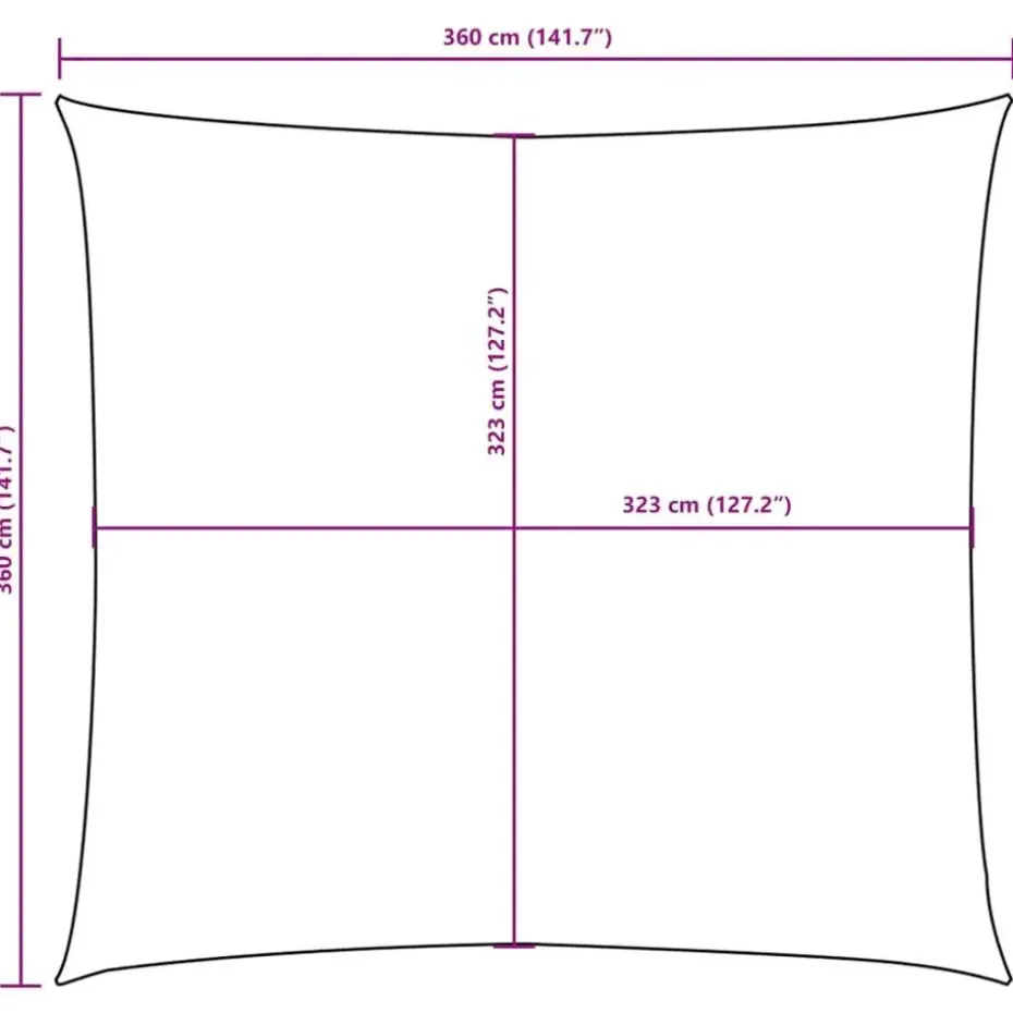 vidaXL - Zonnezeil - Crème - 3.6 x 3.6 m