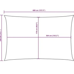 vidaXL - Zonnezeil - Crème - 2 x 4 m