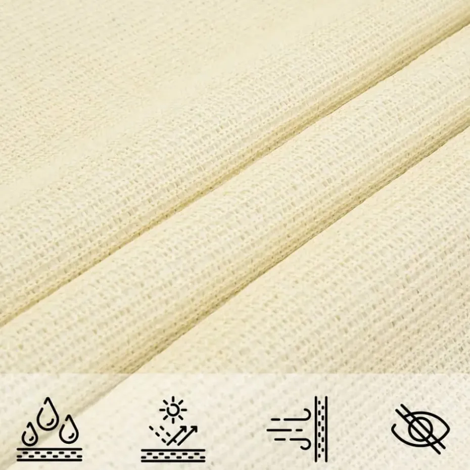 vidaXL - Zonnezeil - Crème - 4 x 6 m