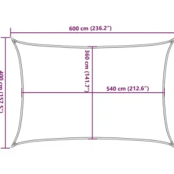 vidaXL - Zonnezeil - Crème - 4 x 6 m
