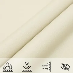 vidaXL - Zonnezeil - Crème - 5 x 5 x 5 m