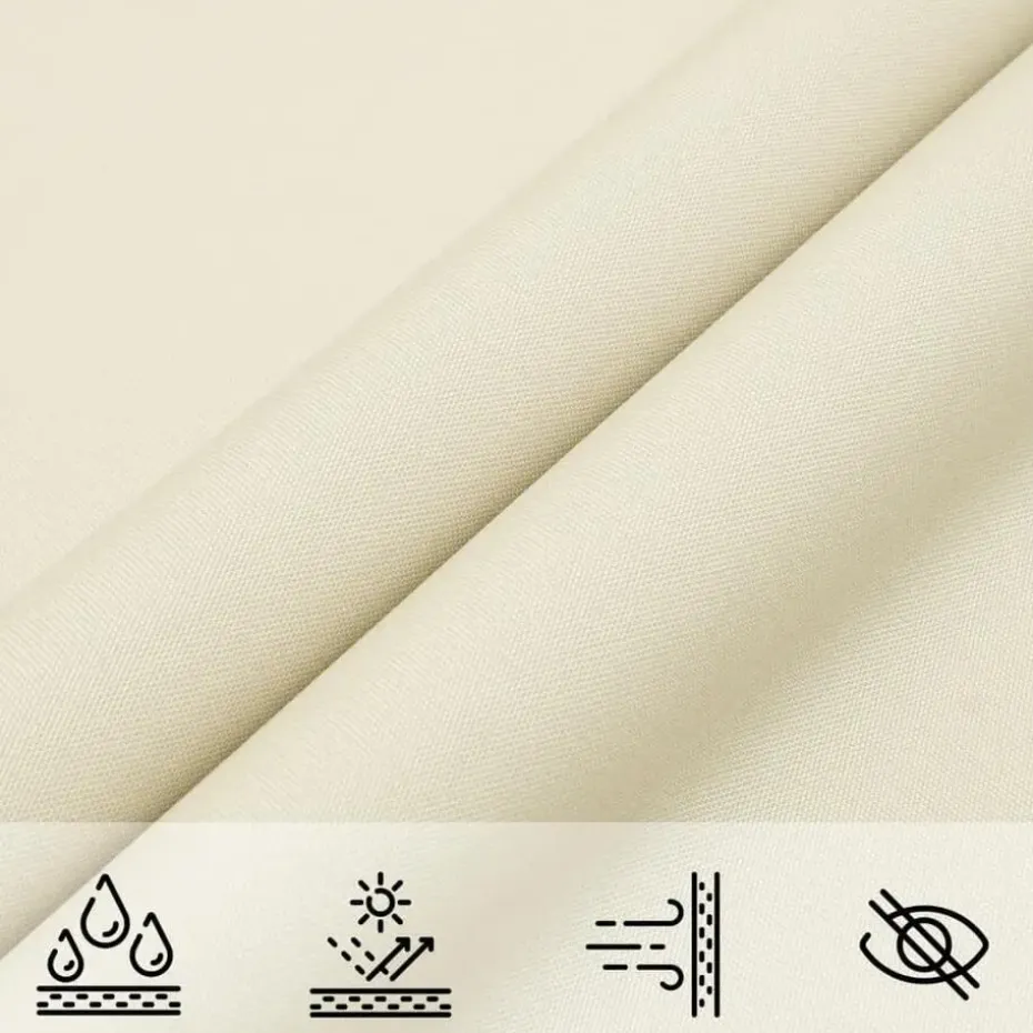 vidaXL - Zonnezeil - Crème - 5 x 5 x 5 m