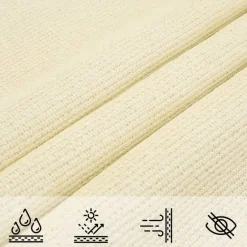 vidaXL - Zonnezeil - Crème - 2 x 2 m