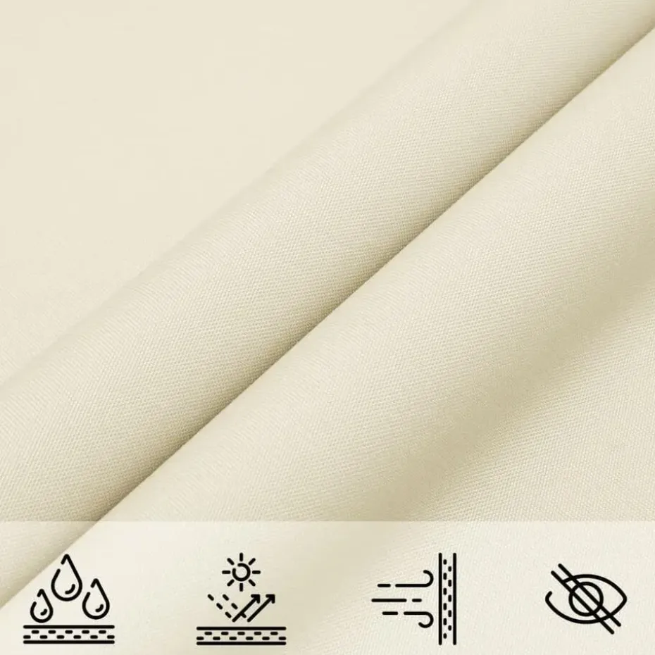 vidaXL - Zonnezeil - Crème - 2 x 2 m