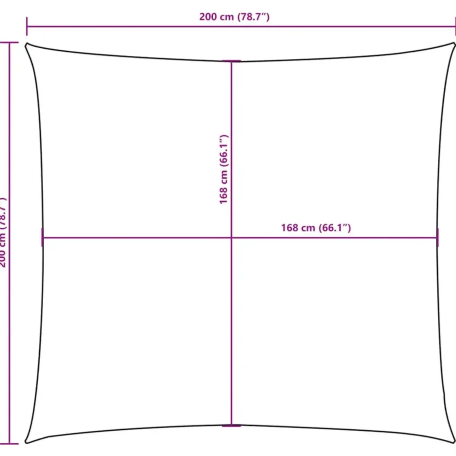 vidaXL - Zonnezeil - Crème - 2 x 2 m