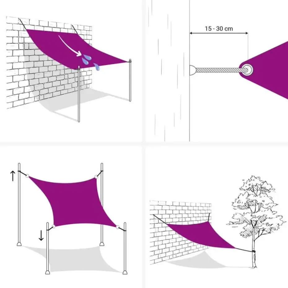 vidaXL - Zonnezeil - Wit - 2 x 4 m