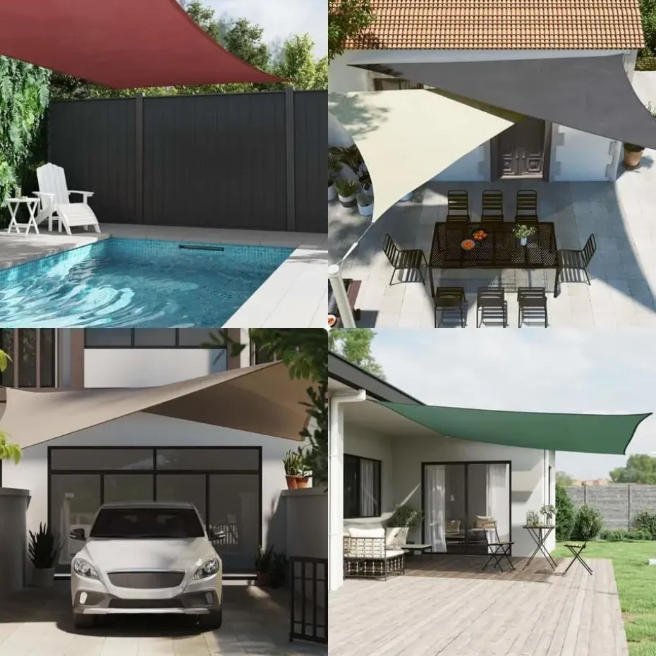 vidaXL - Zonnezeil - Zwart - 4.5 x 4.5 x 4.5 m