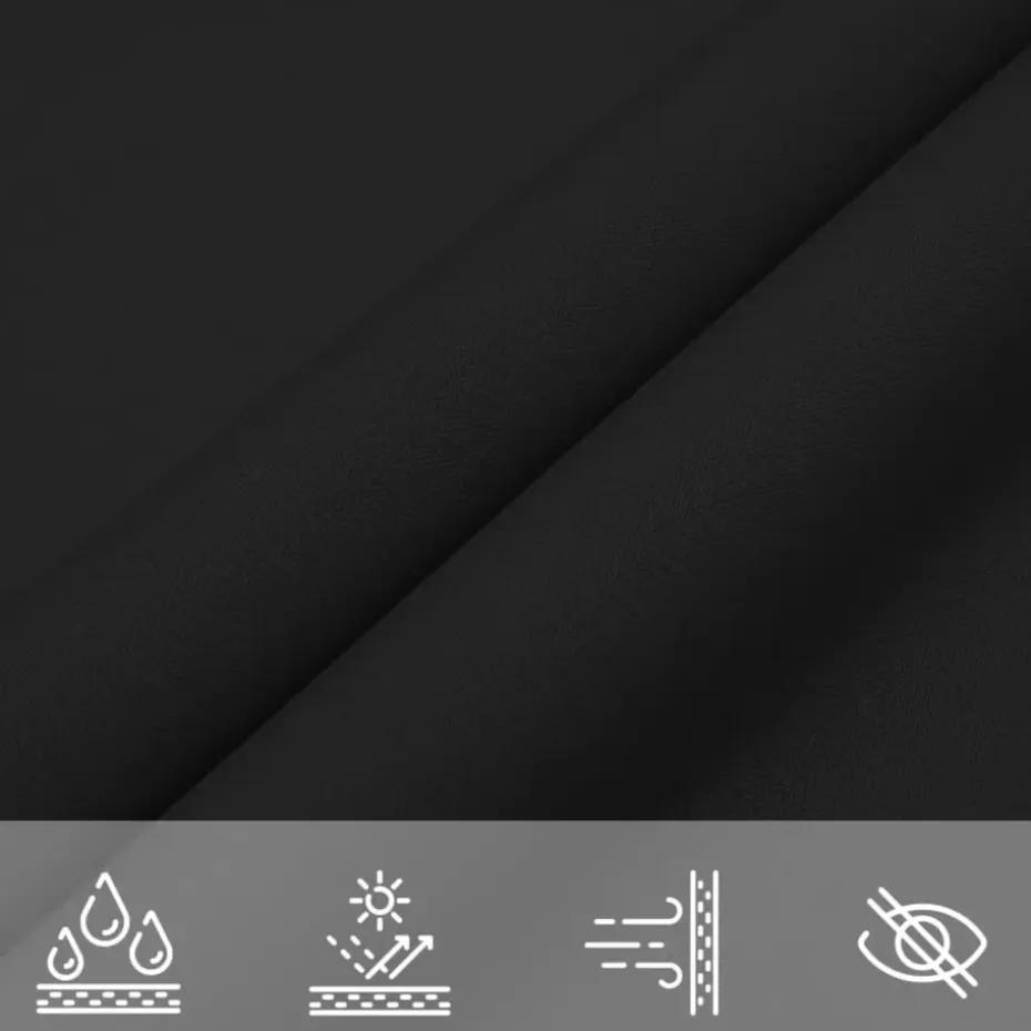 vidaXL - Zonnezeil - Zwart - 4.5 x 4.5 x 4.5 m