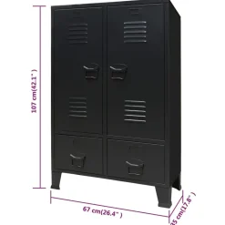 vidaXL - Zwart - Metaal