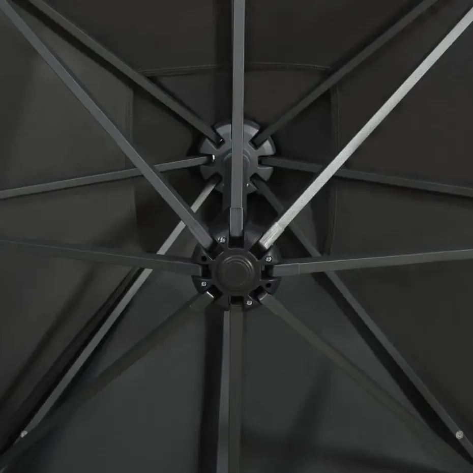 vidaXL - Zweefparasol - Antraciet - 300 cm