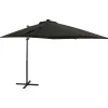 vidaXL - Zweefparasol - Zwart - 250 cm