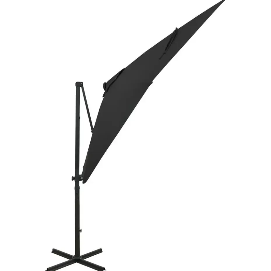 vidaXL - Zweefparasol - Zwart - 250 cm