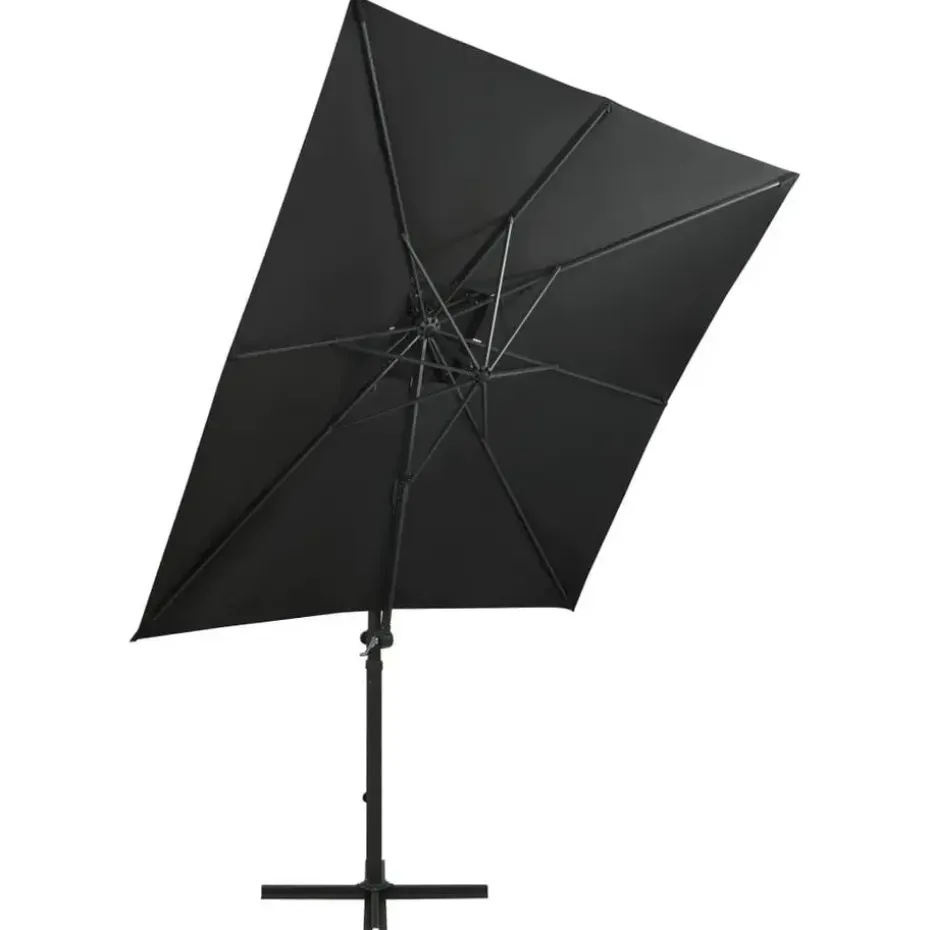 vidaXL - Zweefparasol - Zwart - 250 cm
