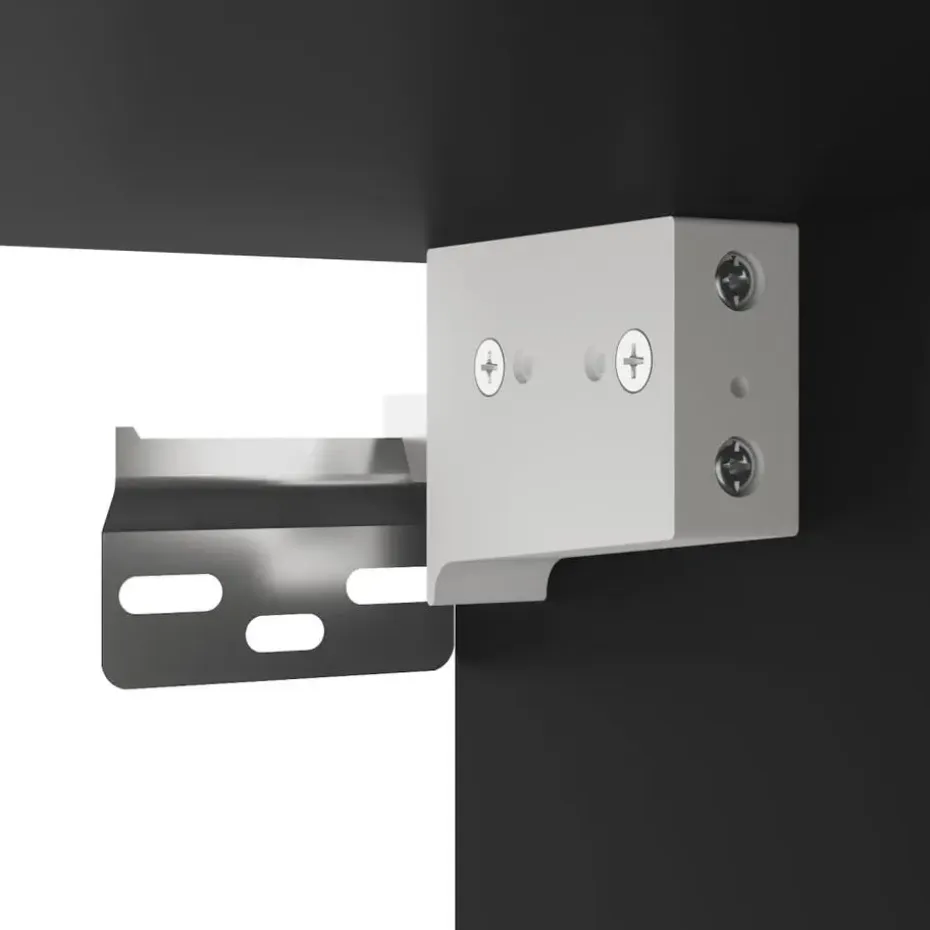 vidaXL - Zwevend LED Nachtkastje met lade en vak - Zwart - Hout - 41x31x45 cm