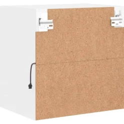 vidaXL - Zwevend LED TV-meubel glas legplank - Wit - 40x28.5x40 cm