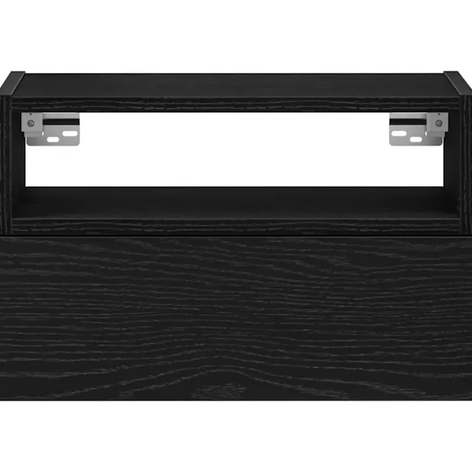 vidaXL - Zwevend Nachtkastjes met lade - Zwart - 45x26x28.5 cm - Set van 2