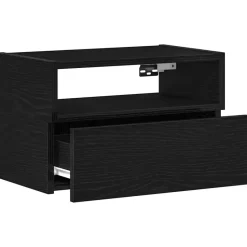 vidaXL - Zwevend Nachtkastjes met lade - Zwart - 45x26x28.5 cm - Set van 2