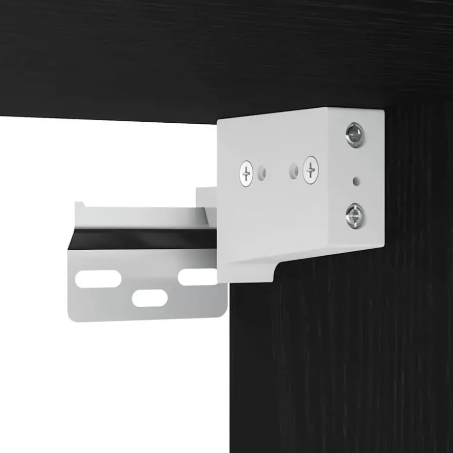 vidaXL - Zwevend Nachtkastjes met lade - Zwart - 45x26x28.5 cm - Set van 2