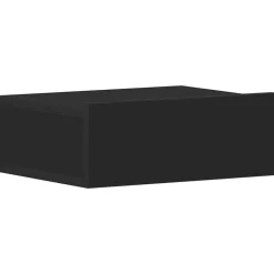 vidaXL - Zwevend Nachtkastje - Zwart - Bewerkt hout - 2 stuks