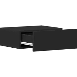 vidaXL - Zwevend Nachtkastje - Zwart - Bewerkt hout - 2 stuks