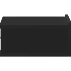 vidaXL - Zwevend Nachtkastje - Zwart - Bewerkt hout - 2 stuks