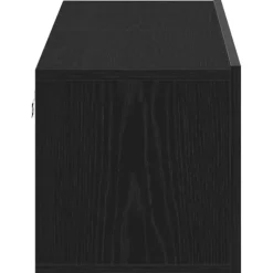 vidaXL - Zwevend TV-meubel met 2 deuren - Zwart eiken - 120x30x30.5 cm