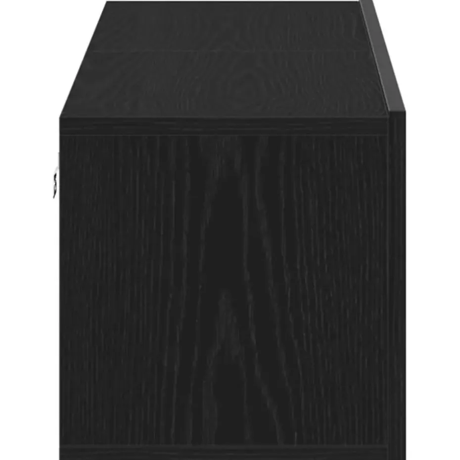 vidaXL - Zwevend TV-meubel met 2 deuren - Zwart eiken - 120x30x30.5 cm