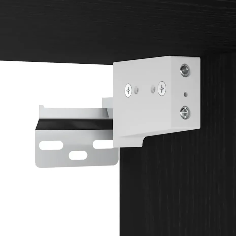 vidaXL - Zwevend TV-meubel met 2 deuren - Zwart eiken - 120x30x30.5 cm