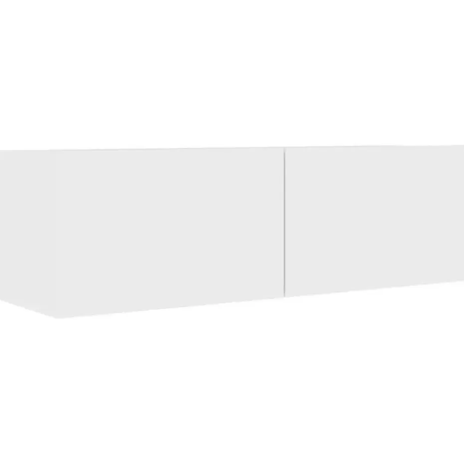 vidaXL - Zwevend TV-meubel met 1 deur - Wit - Hout - 100x30x30 cm - 3 stuks