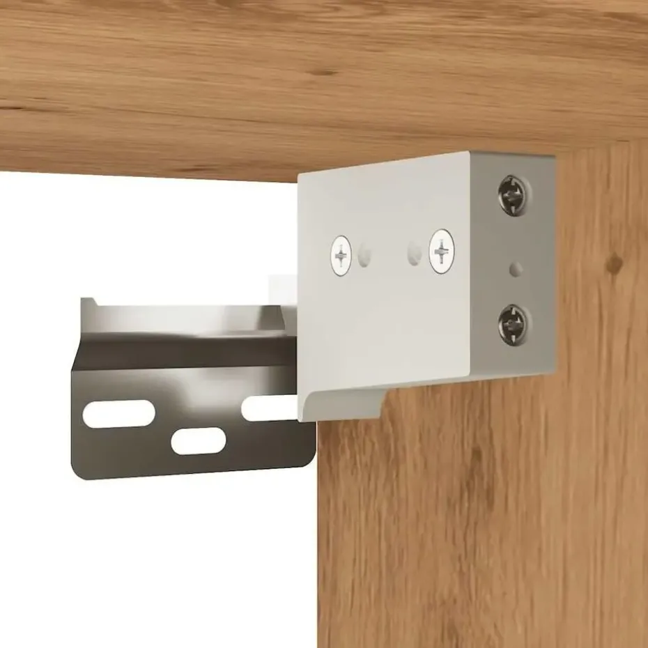 vidaXL - Zwevend TV-meubel met 2 deuren - Artisan eiken - Hout - 120x30x30 cm