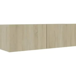 vidaXL - Zwevend TV-meubel met 1 deur - Sonoma eiken - 100x30x30 cm - 4 stuks