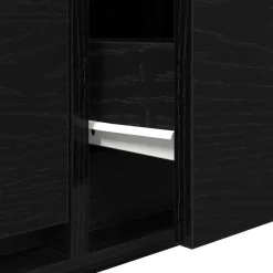 vidaXL - Zwevend TV-meubel met 2 lades - Zwart eiken - 100x31x25.5 cm