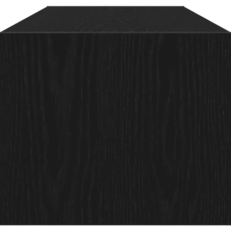 vidaXL - Zwevend TV-meubel met 2 lades - Zwart eiken - 100x31x25.5 cm