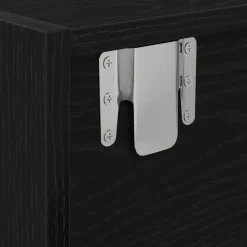 vidaXL - Zwevend TV-meubel met 2 lades - Zwart eiken - 100x31x25.5 cm