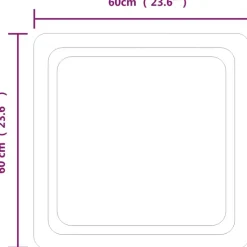 vidaXL Badkamerspiegel LED 60x60 cm
