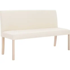 vidaXL Bankje 139,5 cm polyester crème