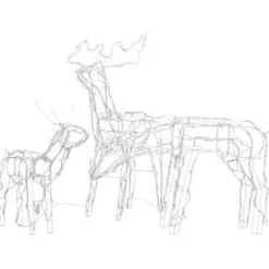 vidaXL 3-delige Kerstverlichting rendieren 229 LED's