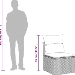 vidaXL 9-delige Loungeset met kussens - hout armsteun & salontafel - Grijs