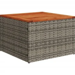 vidaXL 9-delige Loungeset met kussens - hout armsteun & salontafel - Grijs