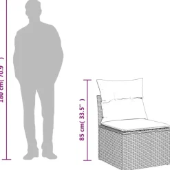 vidaXL 5-delige Loungeset met kussens en kruk - hout armsteun - Grijs