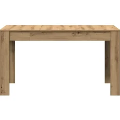 vidaXL Eettafel - Artisanaal eiken - Bewerkt hout - 140x74.5x76 cm