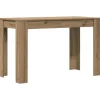 vidaXL Eettafel - Rechthoekige tafel - Artisanaal eiken - Hout - 120x60 cm