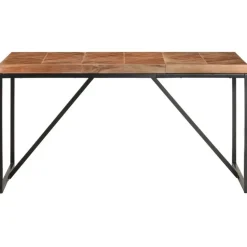 vidaXL Eettafel - Rechthoekige tafel - Massief acaciahout&mangohout - 140x70 cm