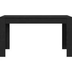 vidaXL Eettafel - Rechthoekige tafel - Zwart eiken - Hout - 140x74.5x76 cm